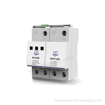 100KA DIN-rail Mounted Large Discharge Current AC Power SPD